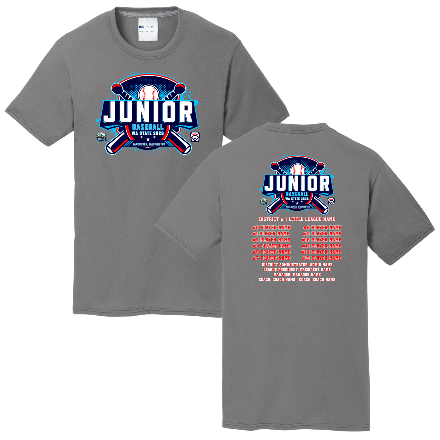 2026 Washington State Junior Baseball Tournament Performance Blend Tee