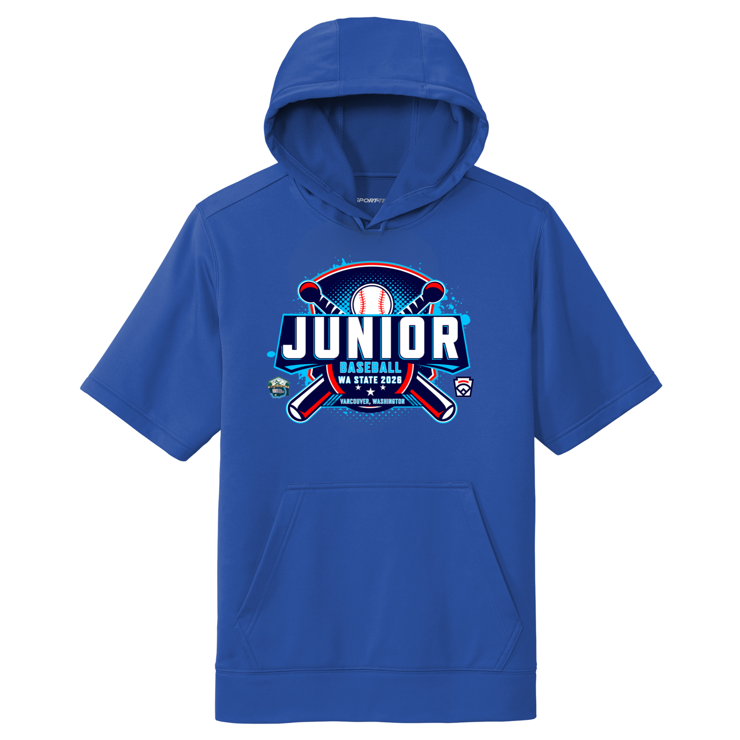 2026 Washington State Junior Baseball Tournament - Sport-Tek Sport-Wick Fleece Short Sleeve Hoodie