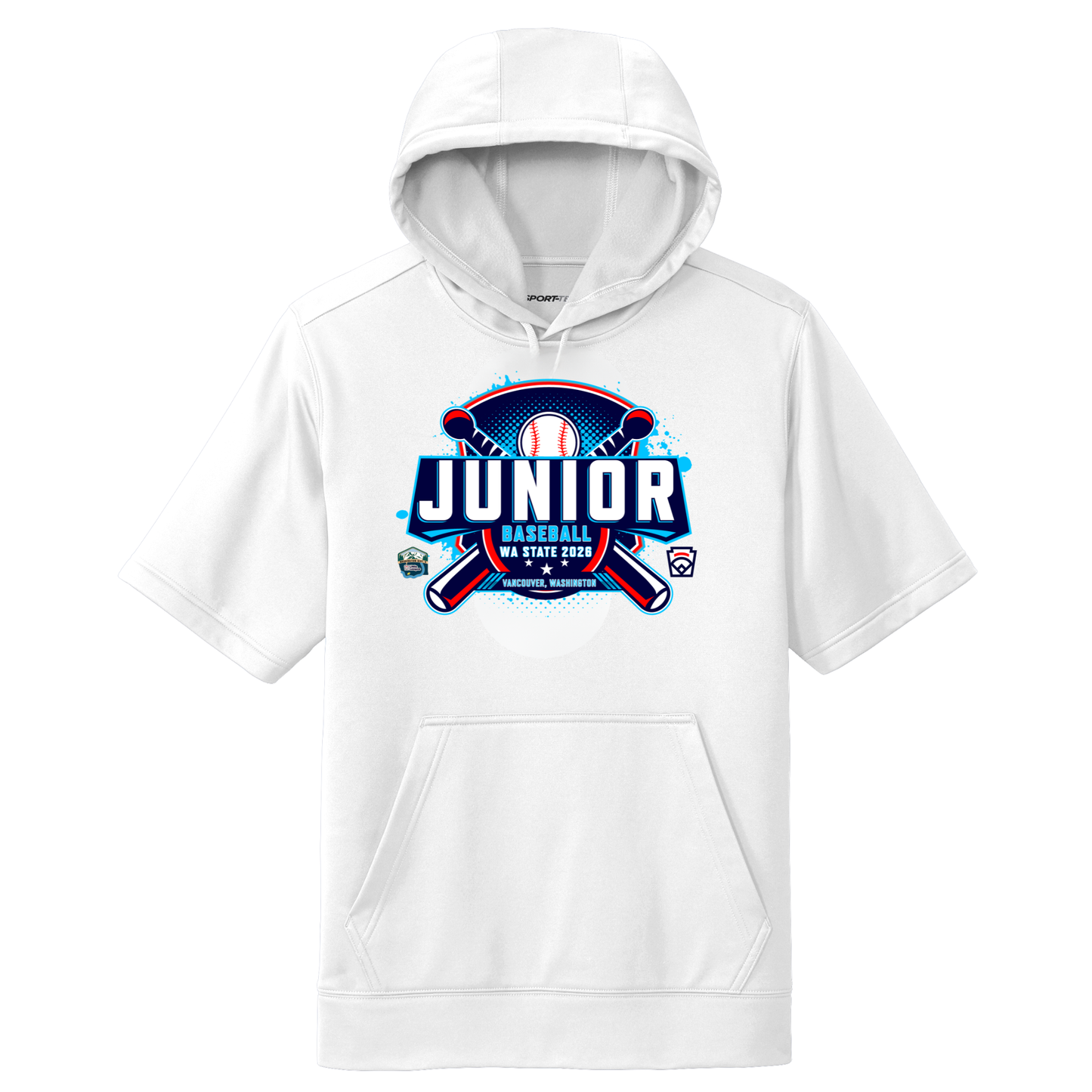 2026 Washington State Junior Baseball Tournament - Sport-Tek Sport-Wick Fleece Short Sleeve Hoodie