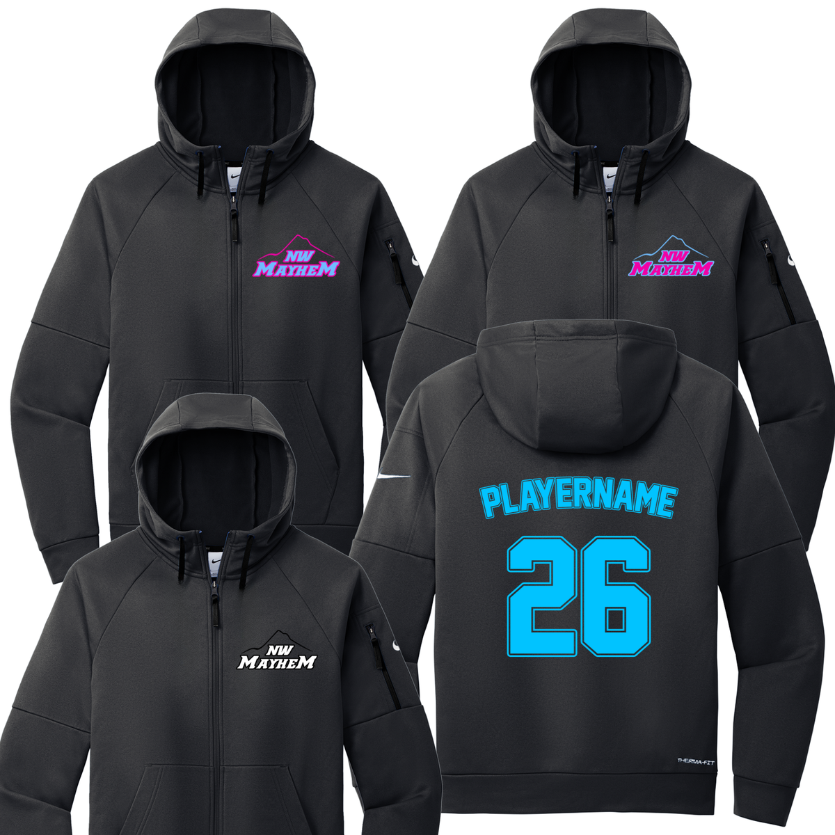 NW Mayhem - Nike Therma-FIT Pocket Full-Zip Fleece Hoodie
