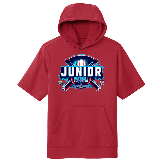 2026 Washington State Junior Baseball Tournament - Sport-Tek Sport-Wick Fleece Short Sleeve Hoodie