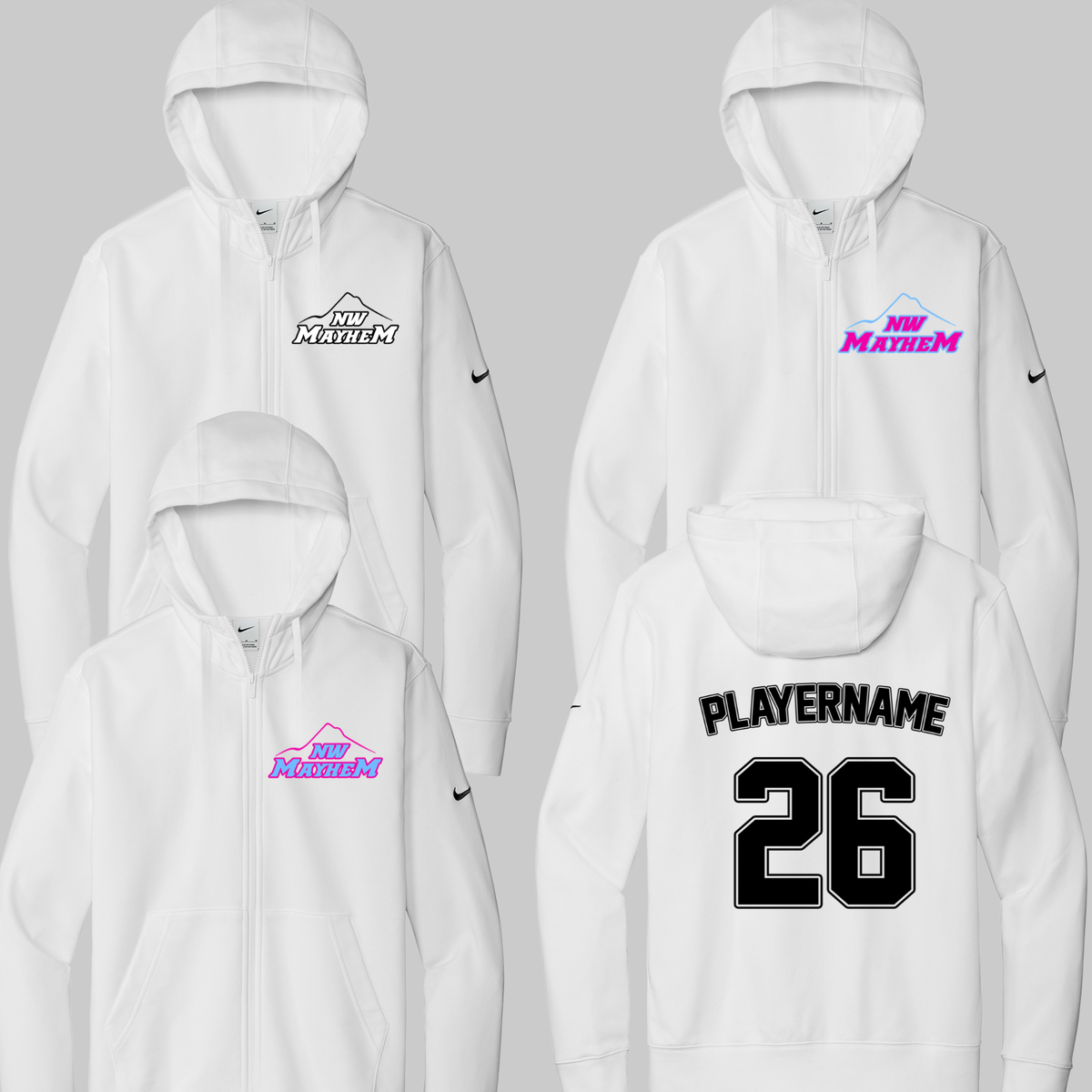 NW Mayhem - Nike Club Fleece Sleeve Swoosh Full-Zip Hoodie