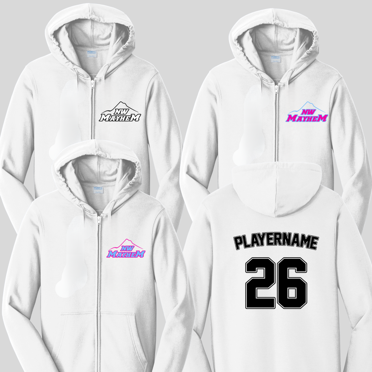 NW Mayhem - Adult Fan Favorite Fleece Full-Zip Hooded Sweatshirt