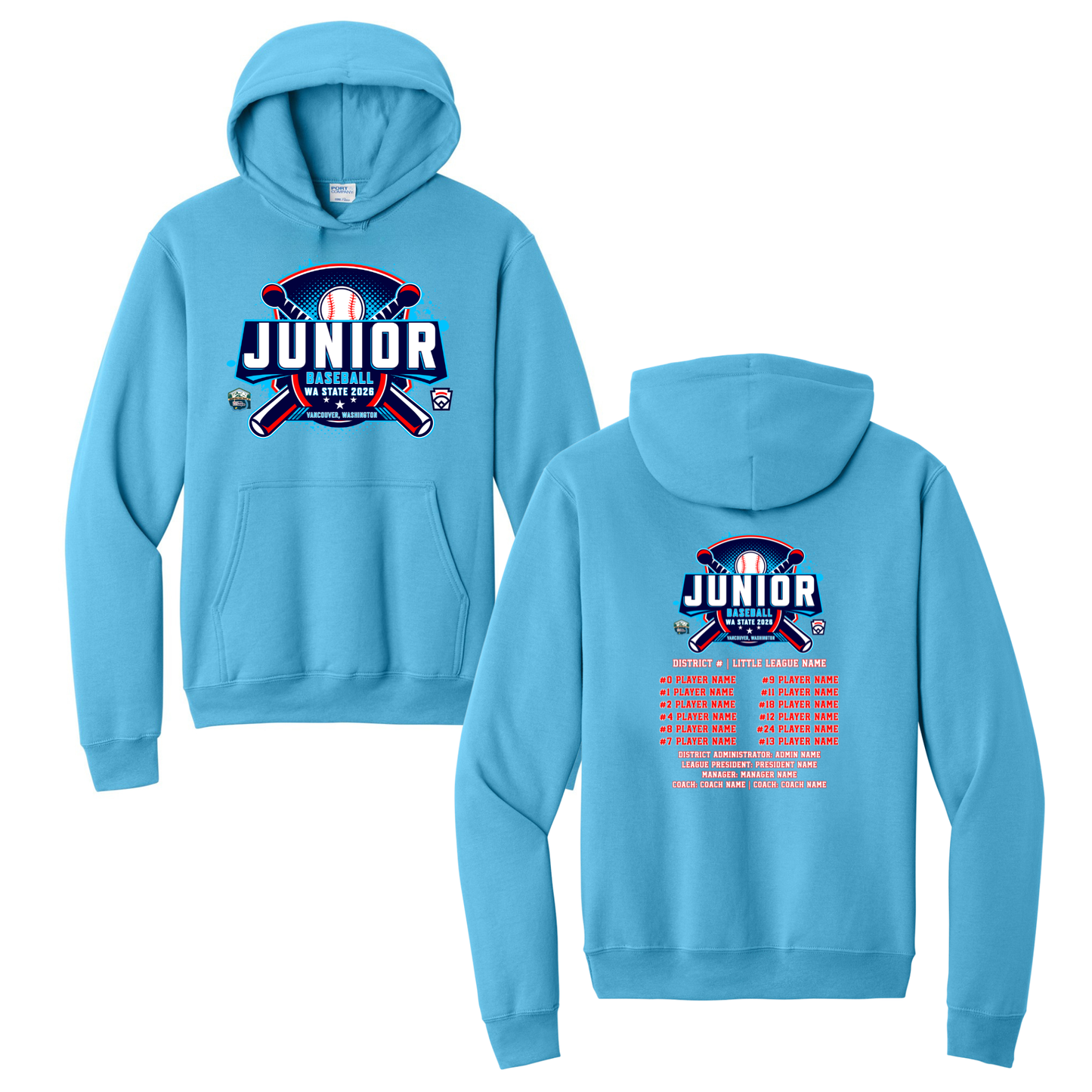 2026 Washington State Junior Baseball Tournament Core Hoodie