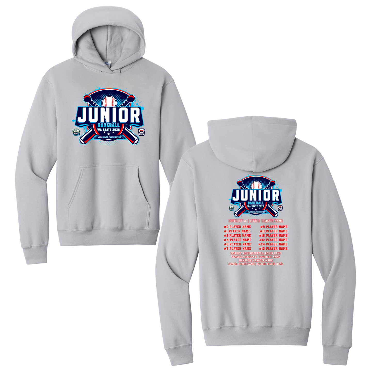 2026 Washington State Junior Baseball Tournament Core Hoodie