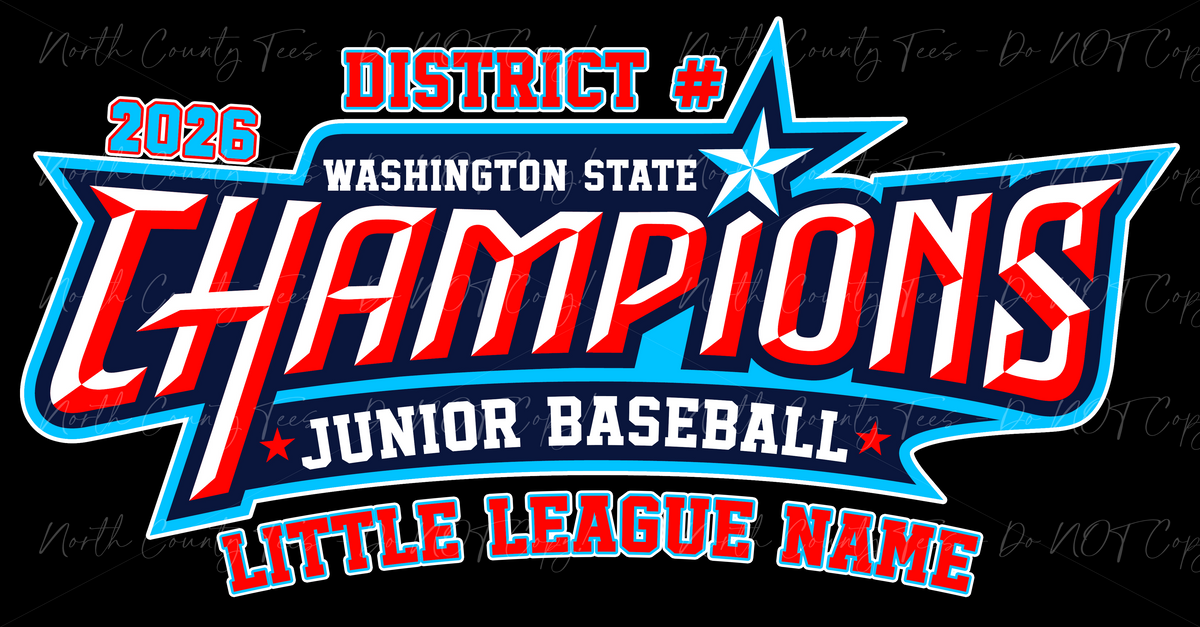 2026 Washington State Junior Baseball CHAMPIONS Core Blend Hoodie