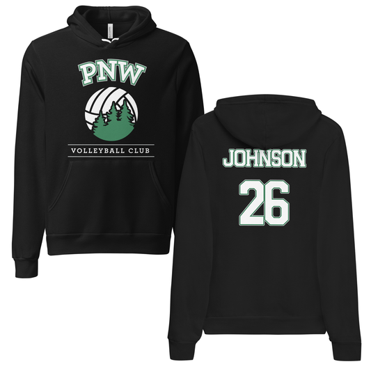PNW Volleyball - Custom Prep League Hoodie - Black - Unisex Sponge Fleece Hoodie