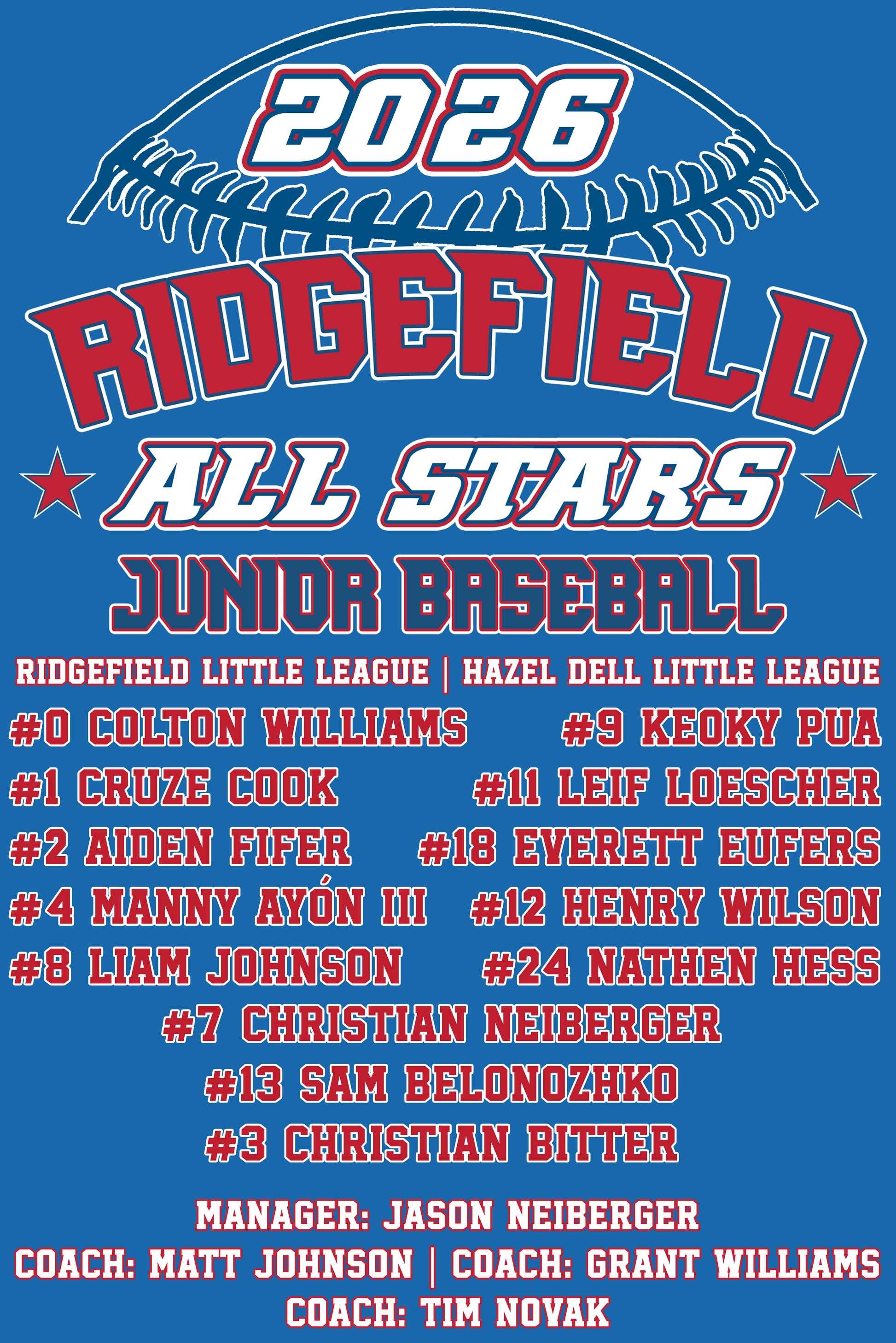 Team Roster Print