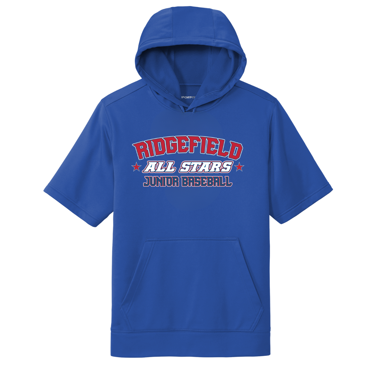 2026 Ridgefield Junior Baseball All-Stars Fan Gear Sport-Tek Sport-Wick Fleece Short Sleeve Hoodie