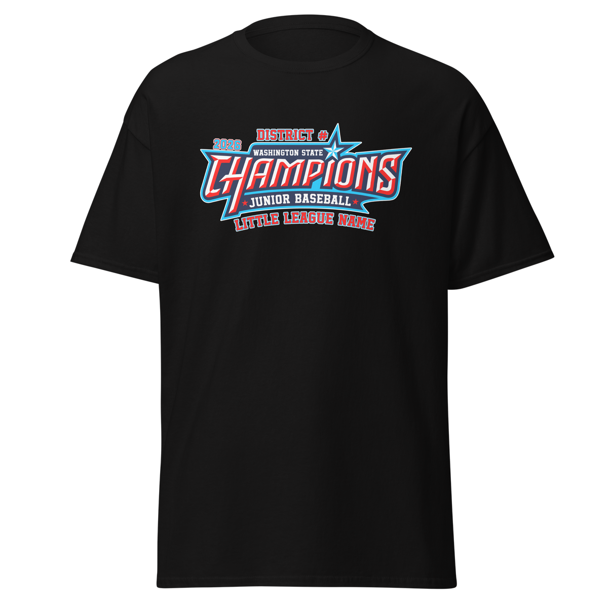 2026 Washington State Junior Baseball CHAMPIONS Core Cotton Tee