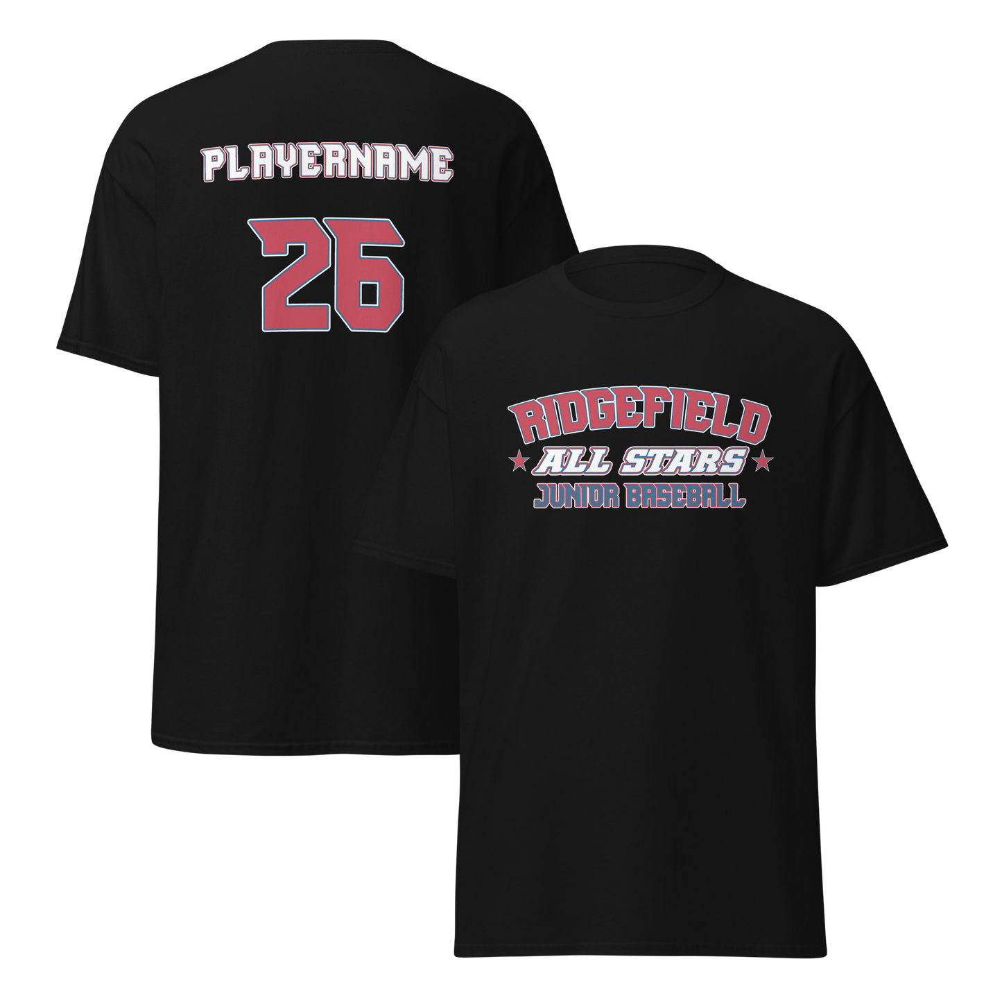 2026 Ridgefield Junior Baseball All-Stars Fan Gear Performance Blend Tee