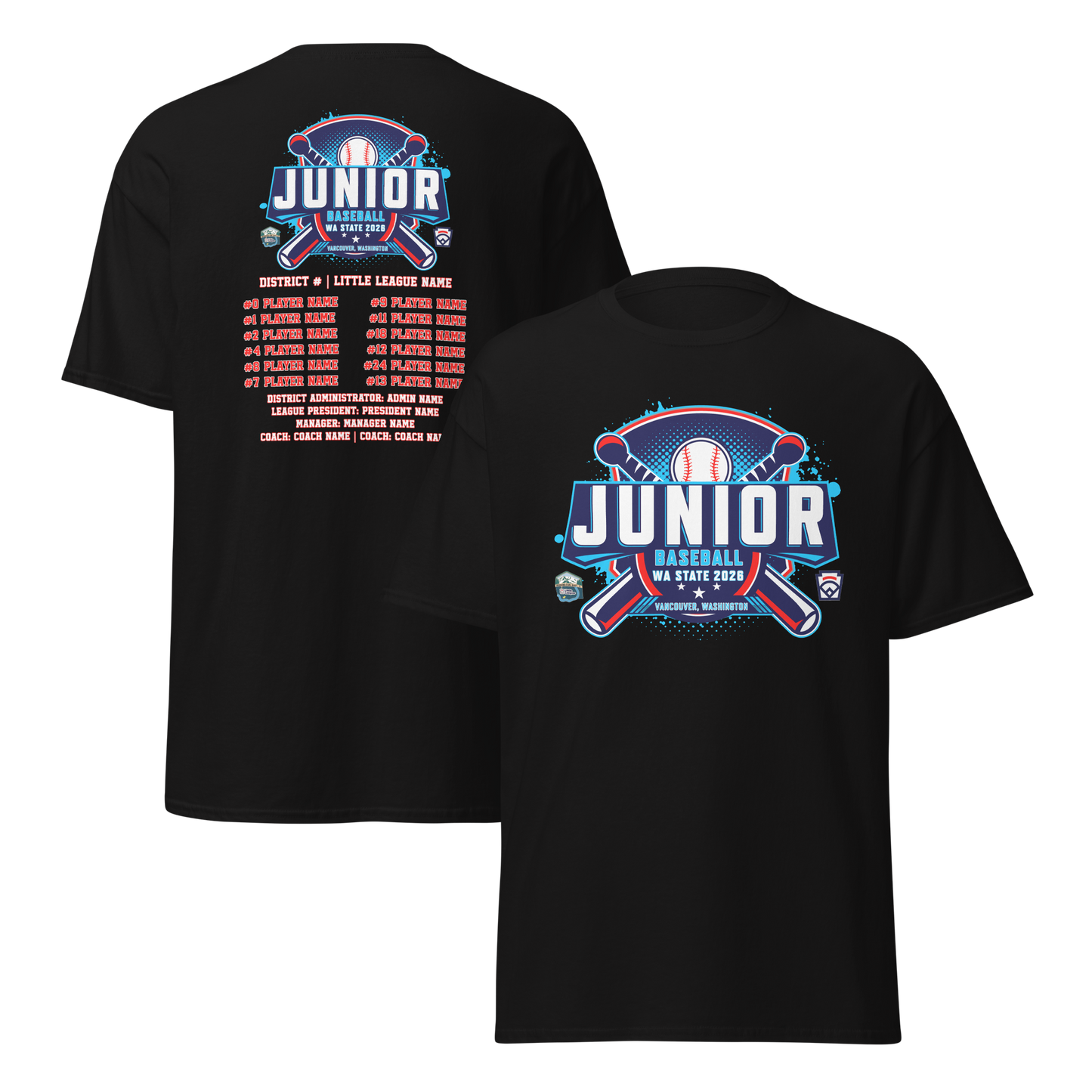 2026 Washington State Junior Baseball Tournament Cotton Tee