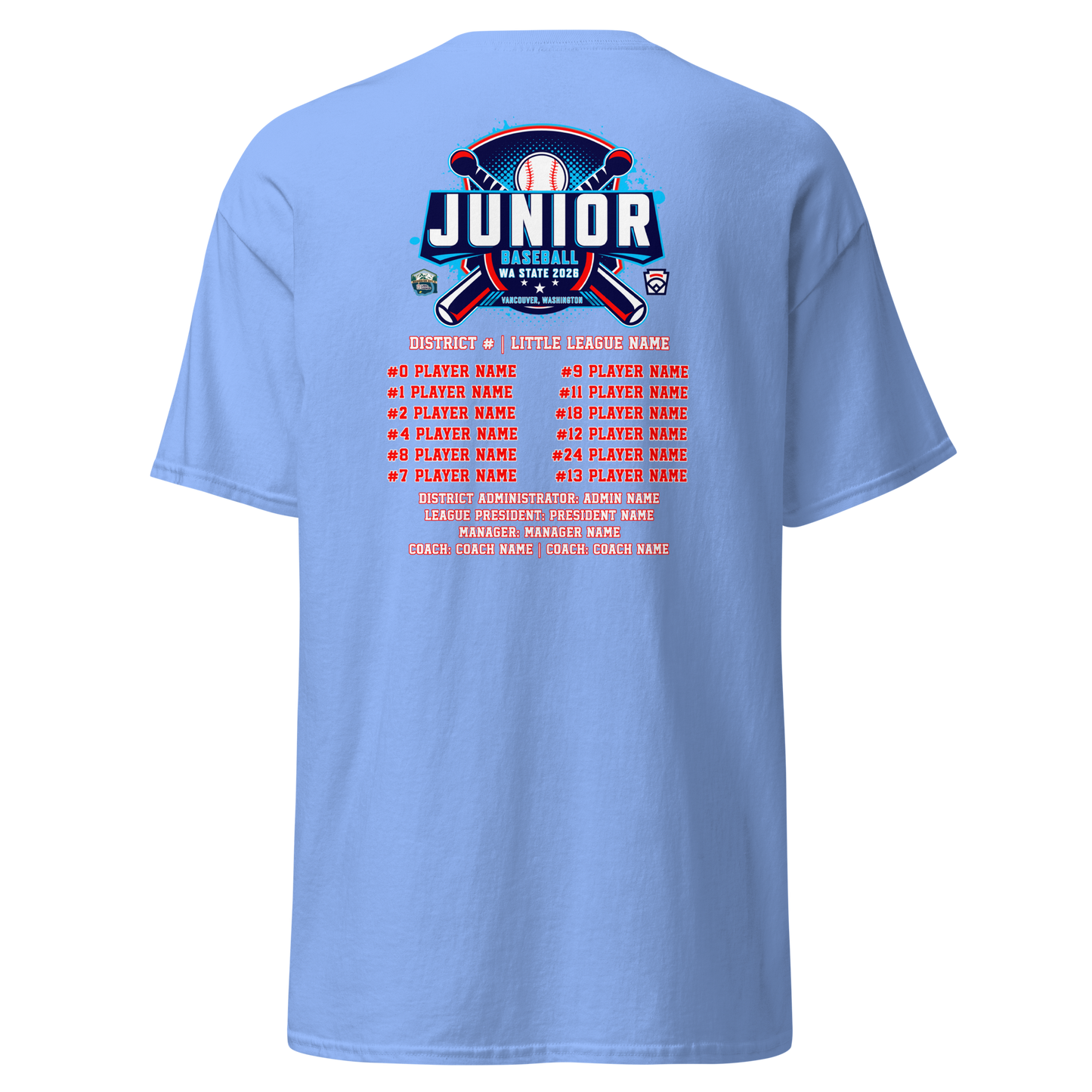 2026 Washington State Junior Baseball Tournament Performance Tee