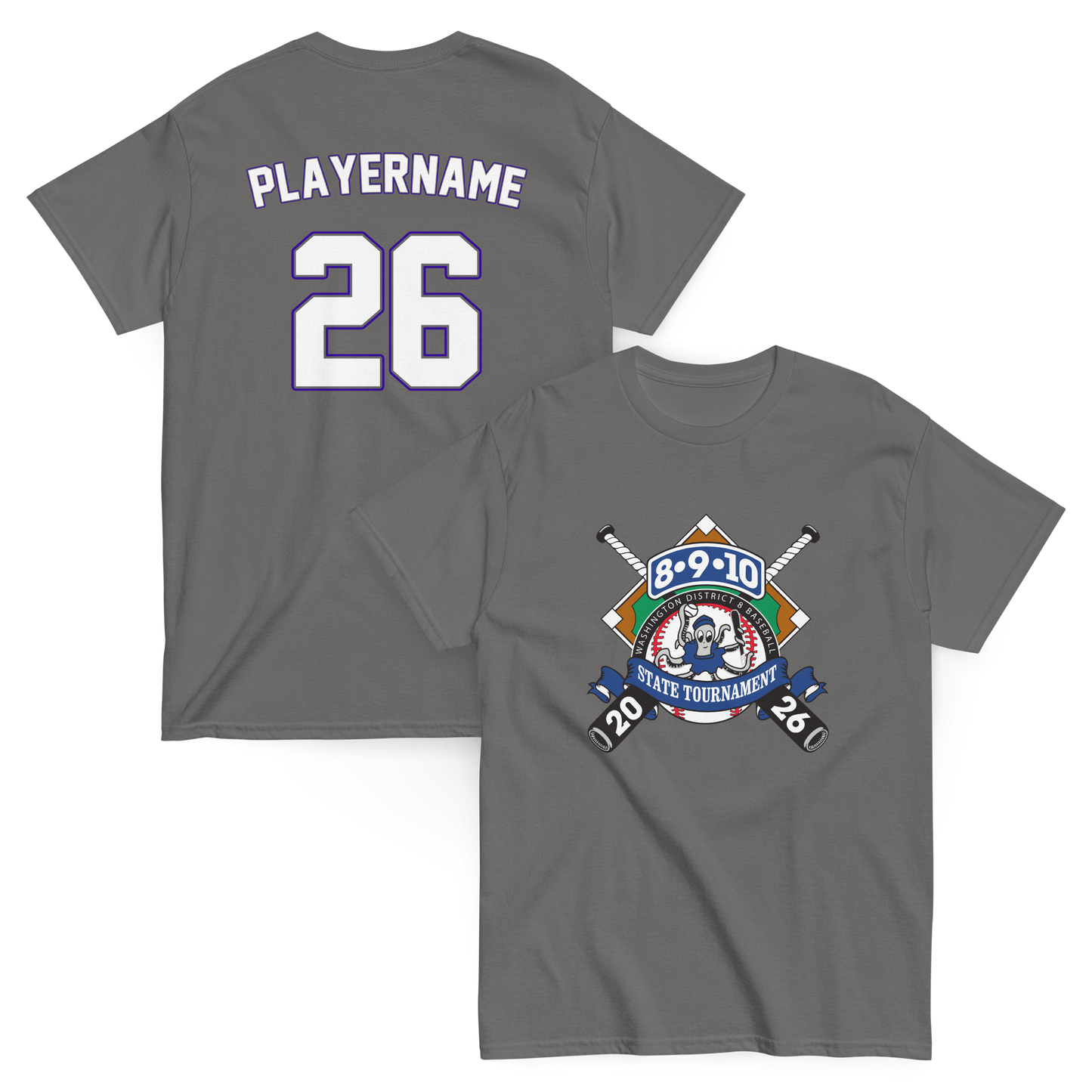 2026 Washington State 8-9-10 Baseball Tournament Performance Blend Tee