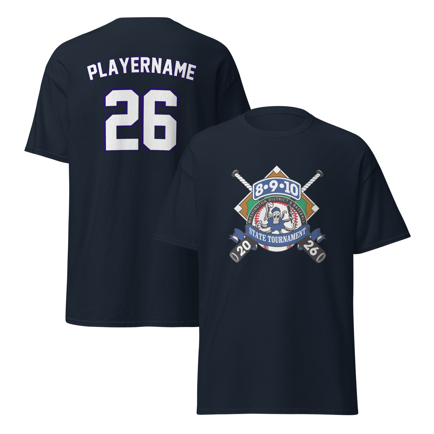 2026 Washington State 8-9-10 Baseball Tournament Cotton Tee