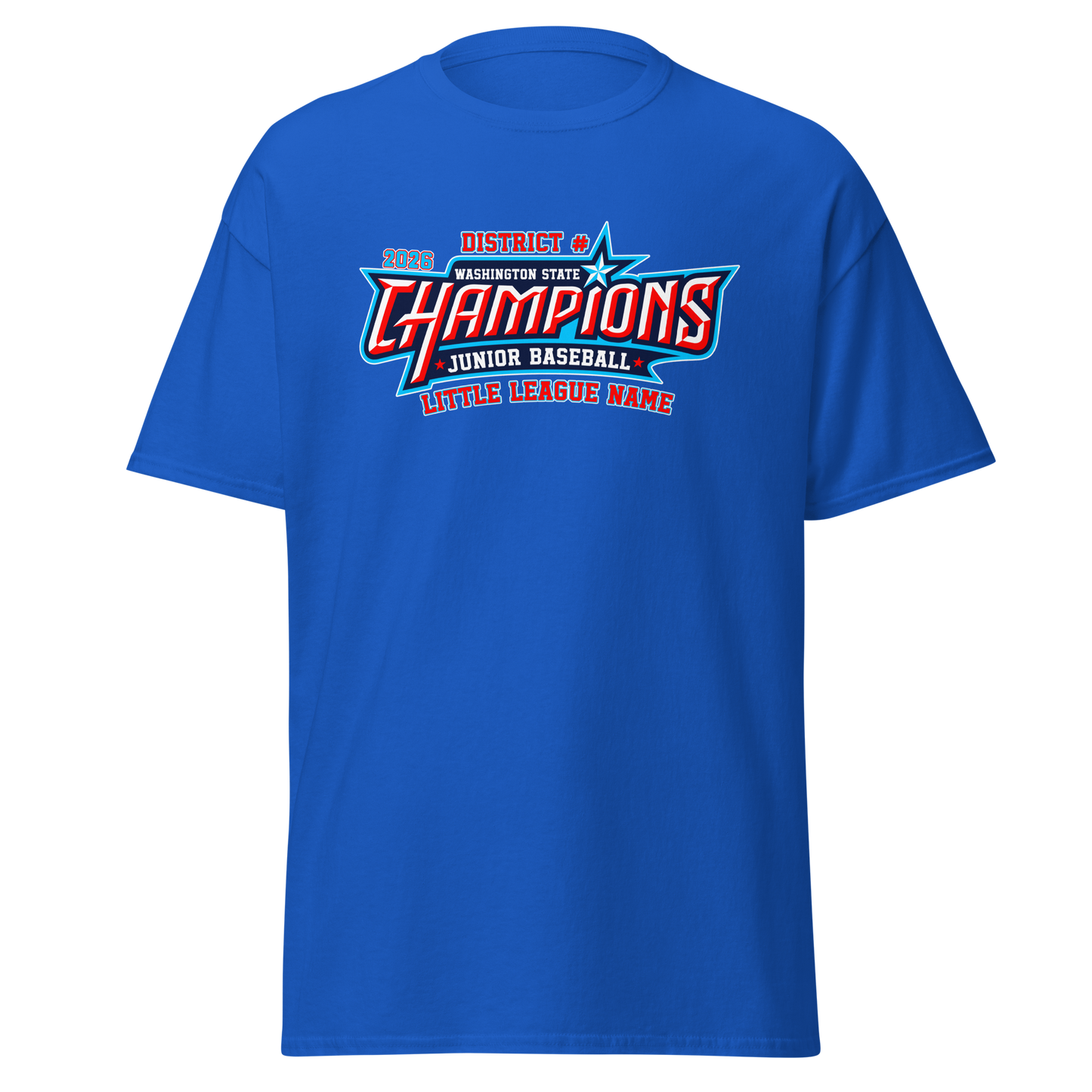 2026 Washington State Junior Baseball CHAMPIONS Core Cotton Tee