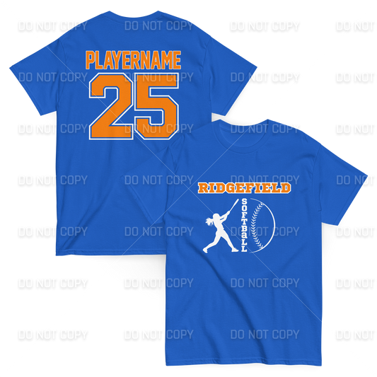 Ridgefield Little League Customizable Junior Softball Fan Gear - T-Shirt / Hoodie