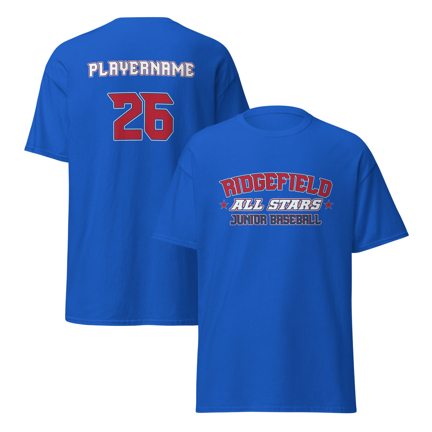 2026 Ridgefield Junior Baseball All-Stars Fan Gear Performance Blend Tee