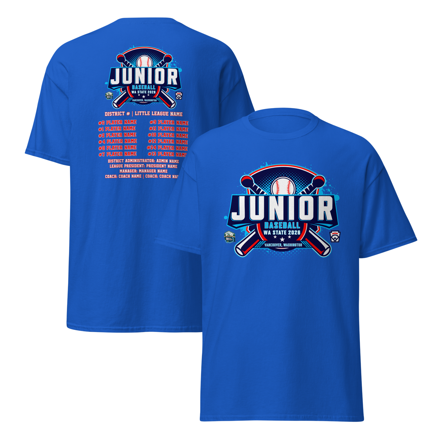 2026 Washington State Junior Baseball Tournament Cotton Tee