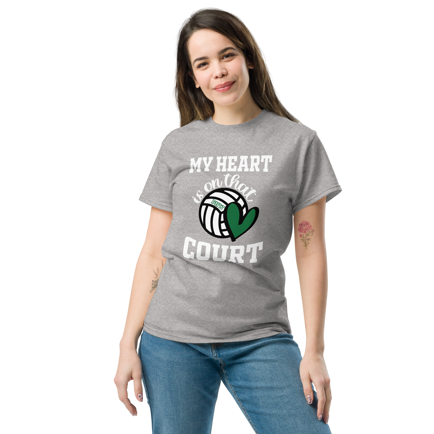 PNW Volleyball Fan Gear - My Heart is on that Court - Tee/Sweatshirt/Hoodie