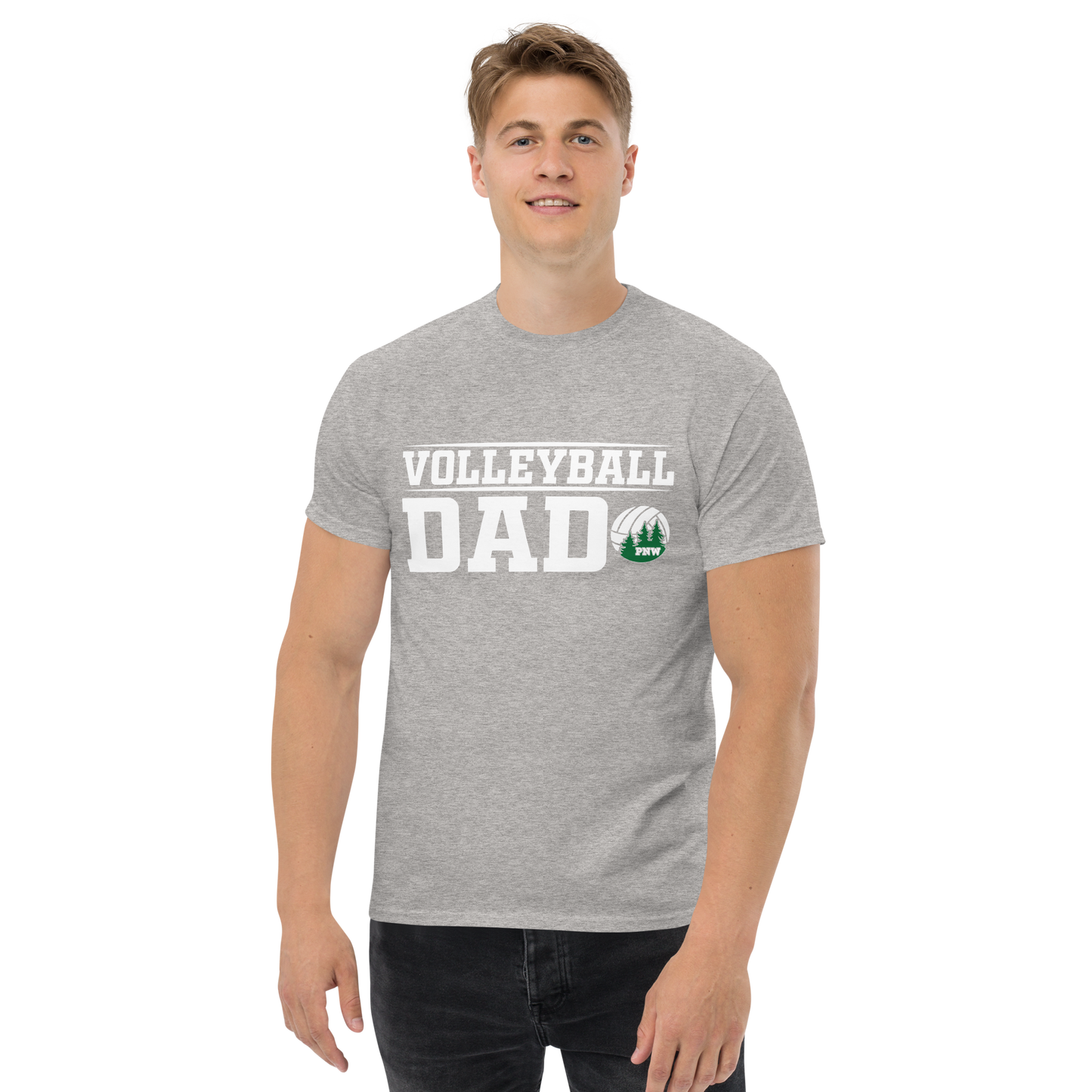 PNW Volleyball Fan Gear - Volleyball DAD Design 2 - Tee/Sweatshirt/Hoodie