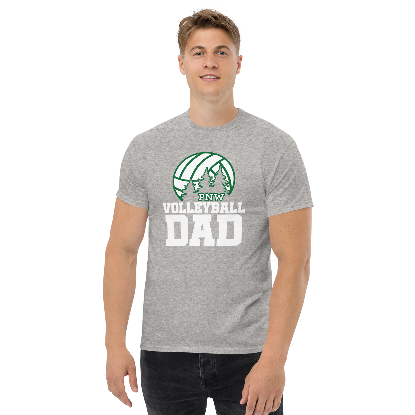PNW Volleyball Fan Gear - Volleyball DAD Design 3 - Tee/Sweatshirt/Hoodie