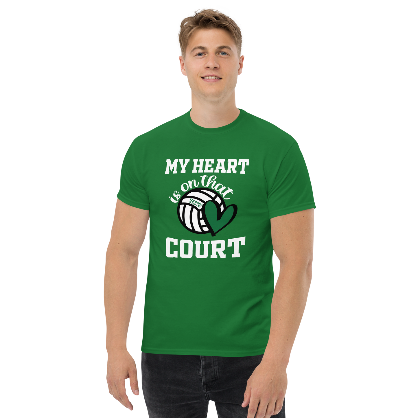 PNW Volleyball Fan Gear - My Heart is on that Court - Tee/Sweatshirt/Hoodie