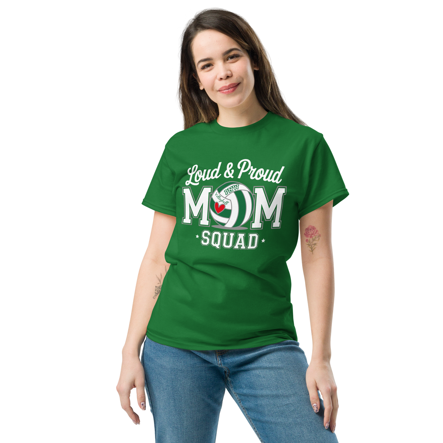 PNW Volleyball Fan Gear - Volleyball MOM Squad - Tee/Sweatshirt/Hoodie