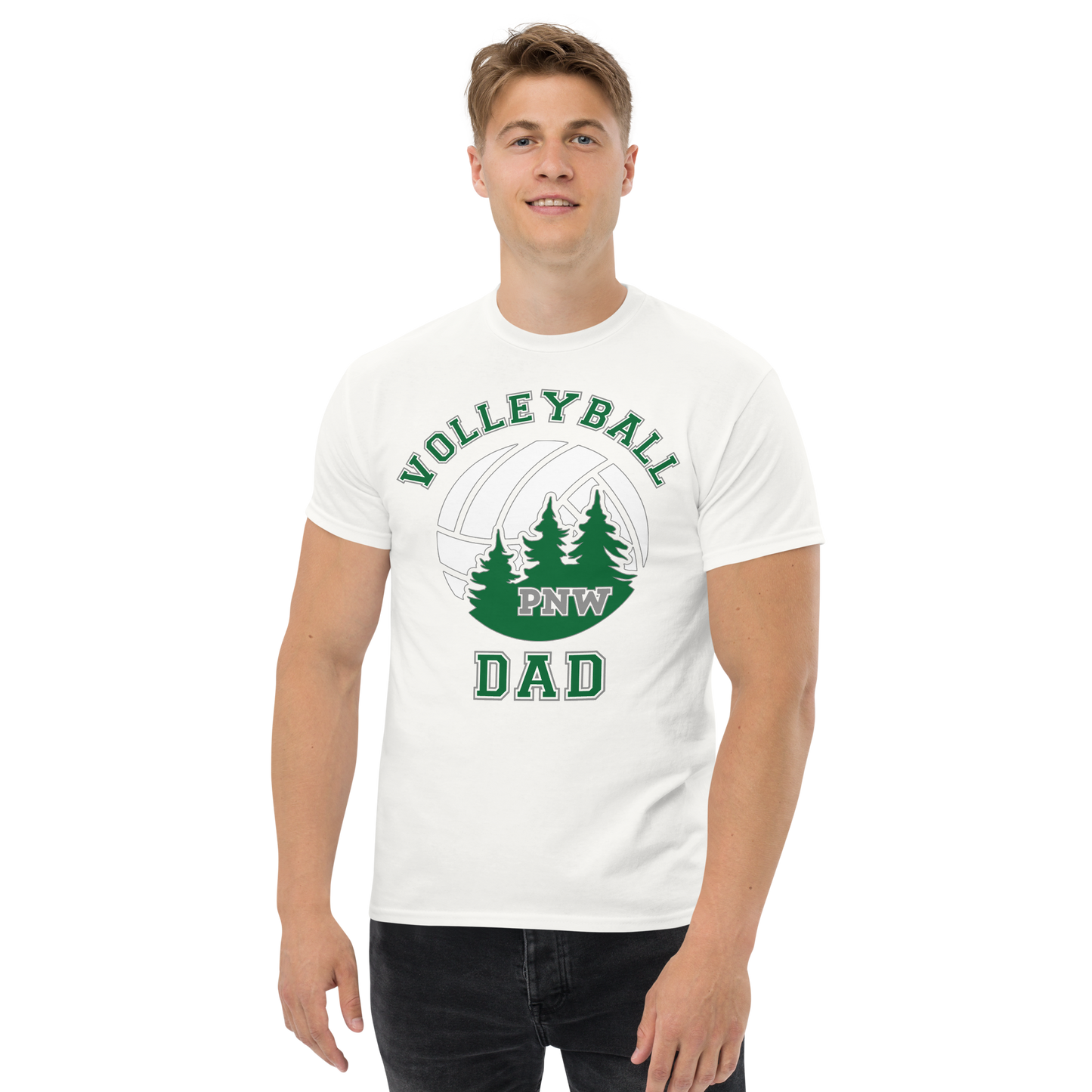 PNW Volleyball Fan Gear - Volleyball DAD Design 1 - Tee/Sweatshirt/Hoodie