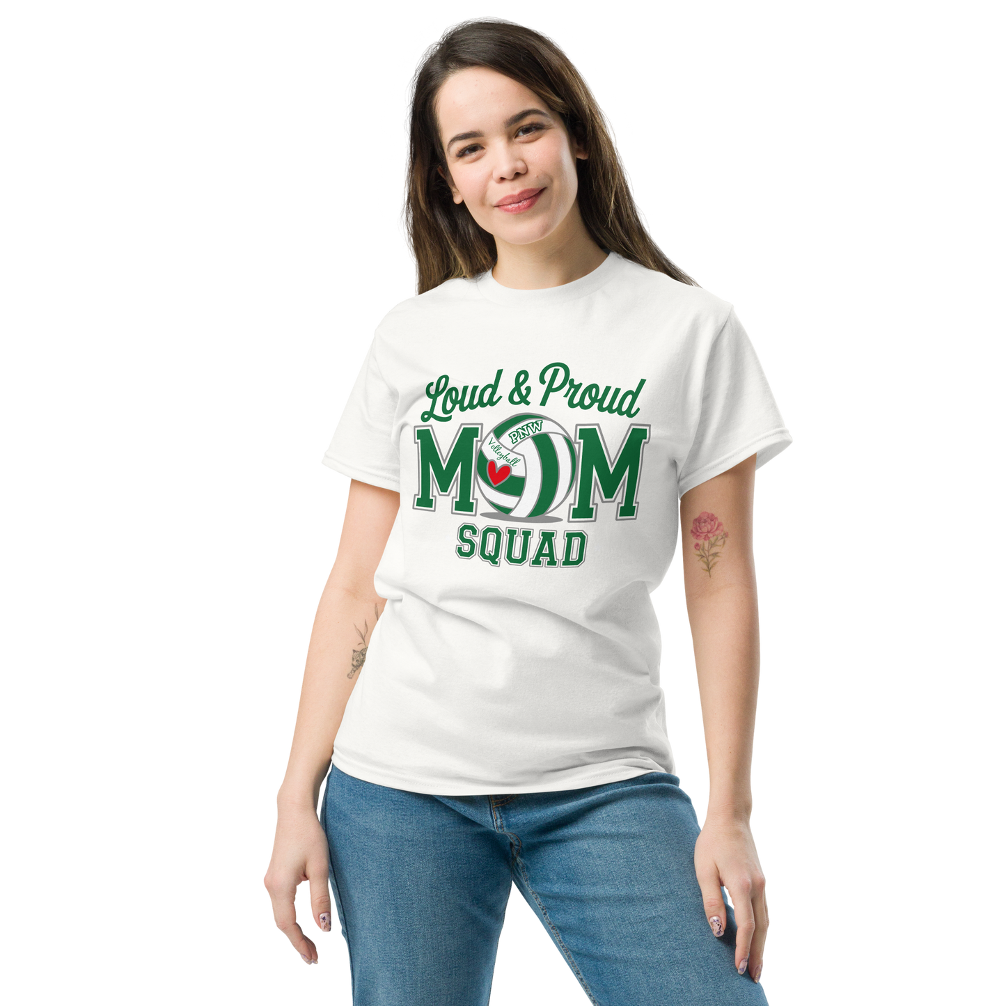PNW Volleyball Fan Gear - Volleyball MOM Squad - Tee/Sweatshirt/Hoodie