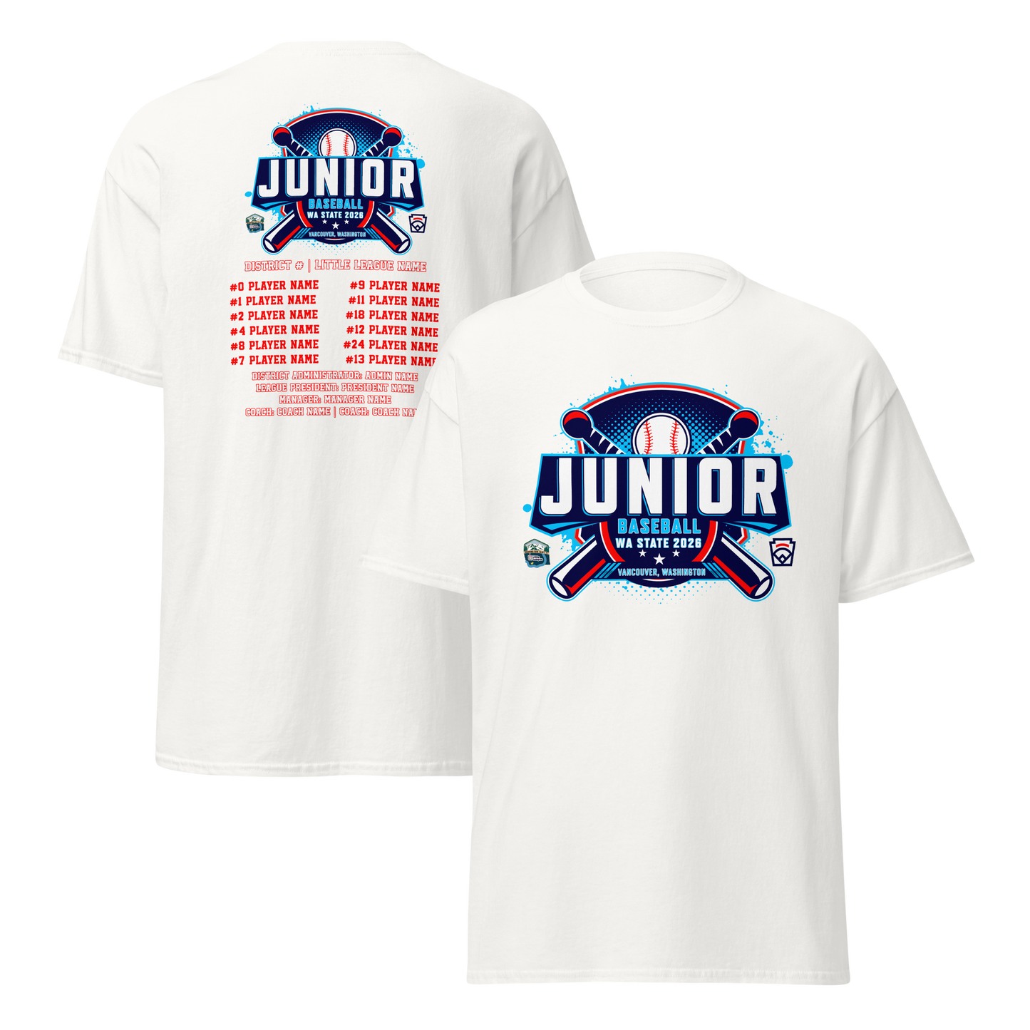 2026 Washington State Junior Baseball Tournament Cotton Tee
