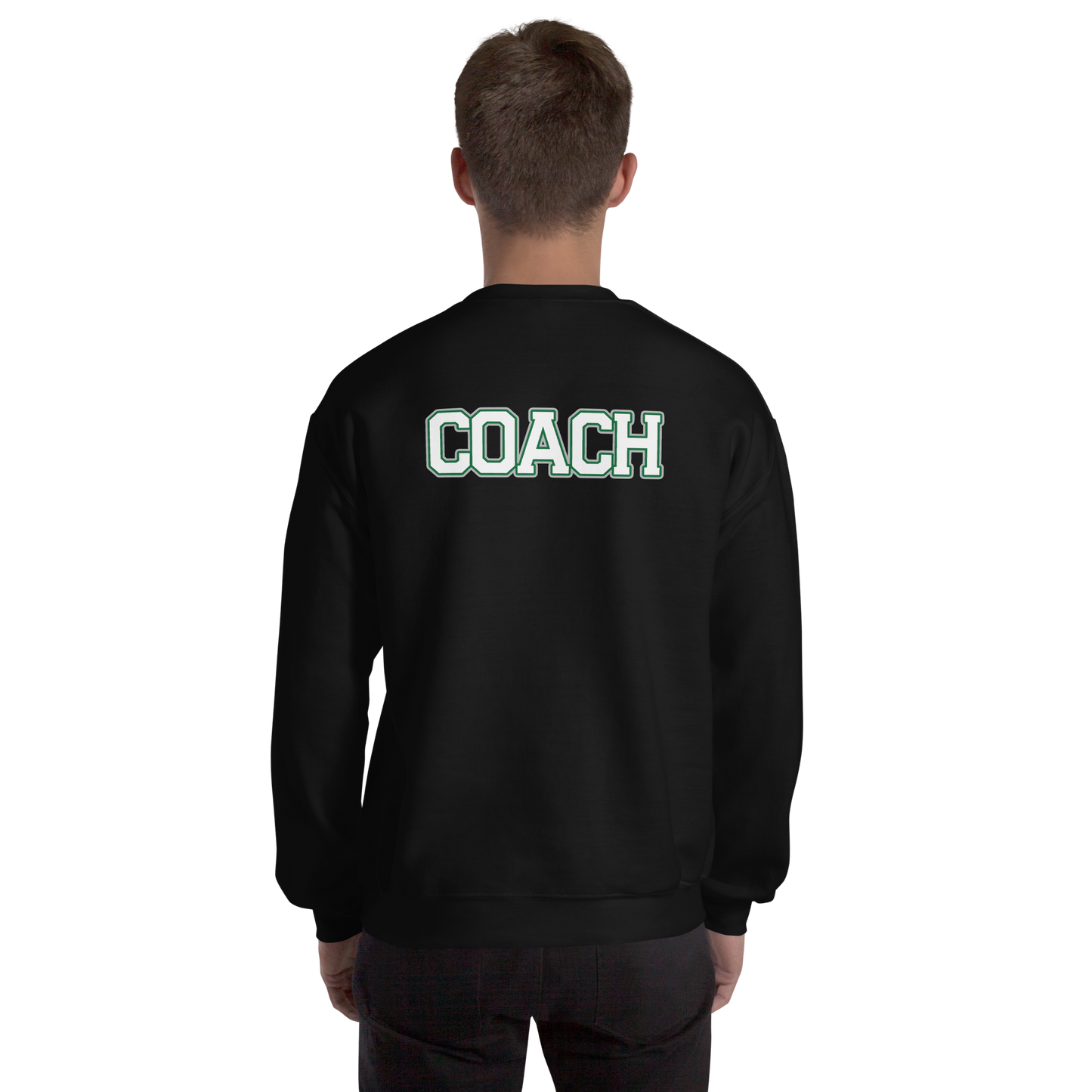 PNW Volleyball - Custom Coaches Black Unisex Fleece Raglan Crewneck Sweatshirt Logo 1