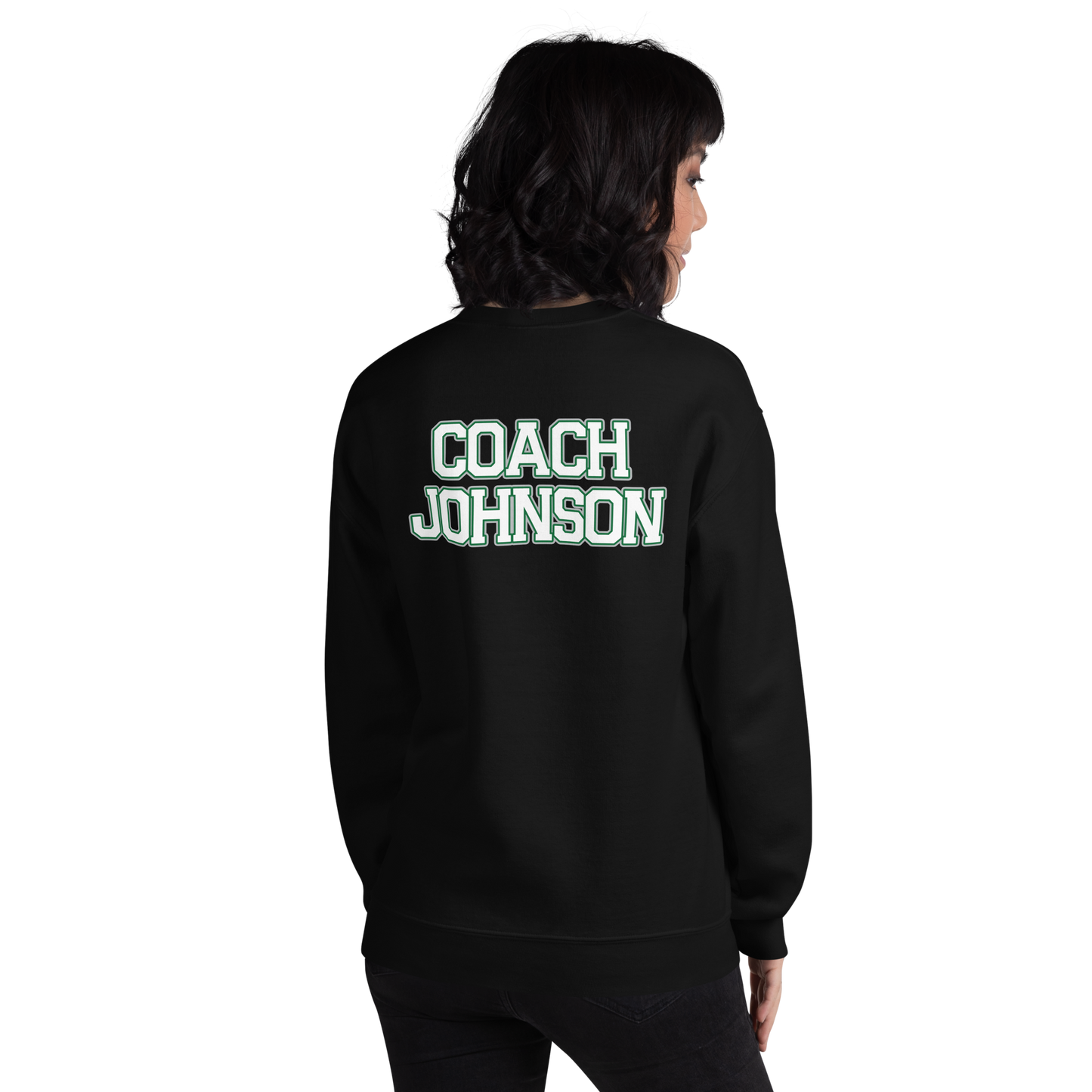 PNW Volleyball - Custom Coaches Black Unisex Fleece Raglan Crewneck Sweatshirt Logo 1