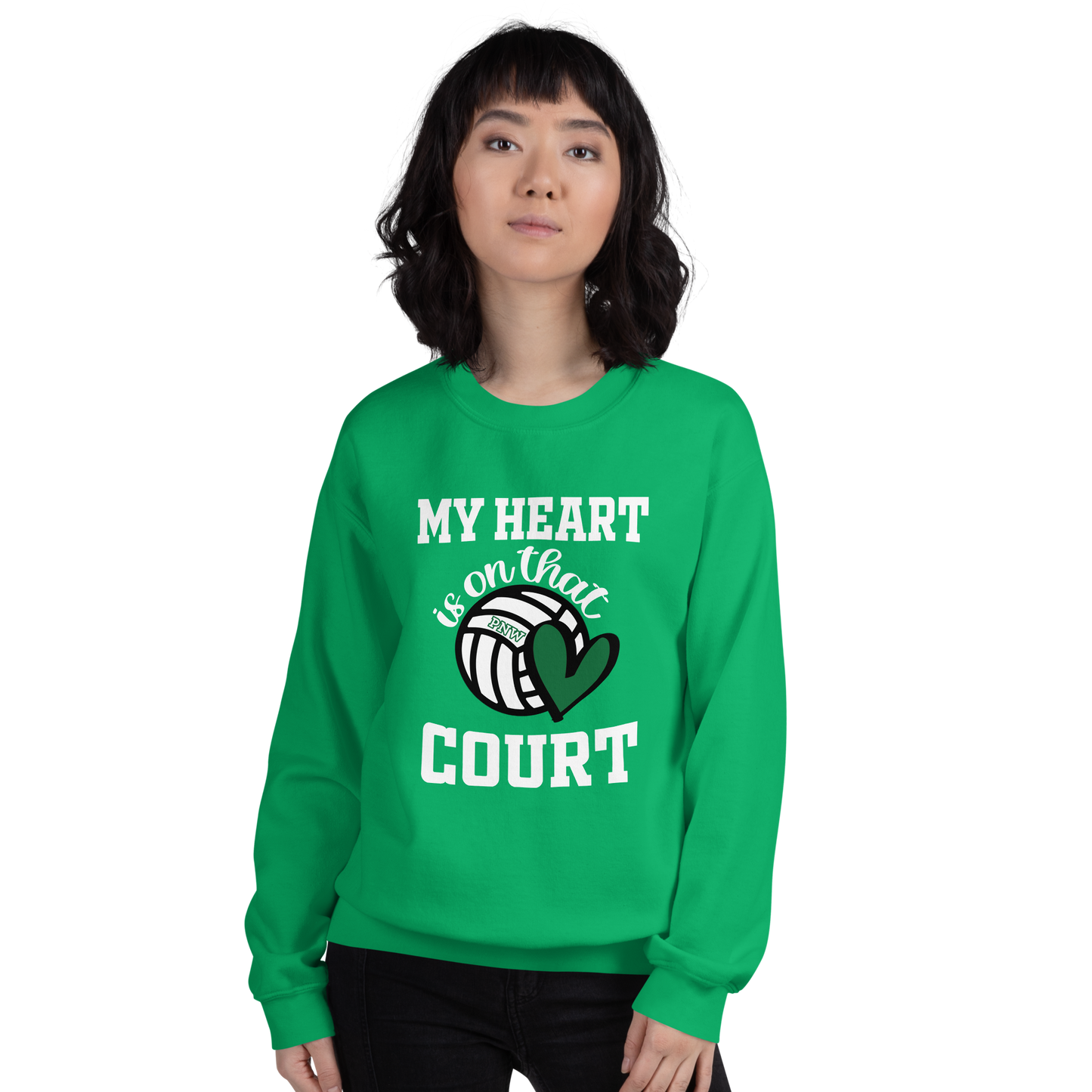 PNW Volleyball Fan Gear - My Heart is on that Court - Tee/Sweatshirt/Hoodie