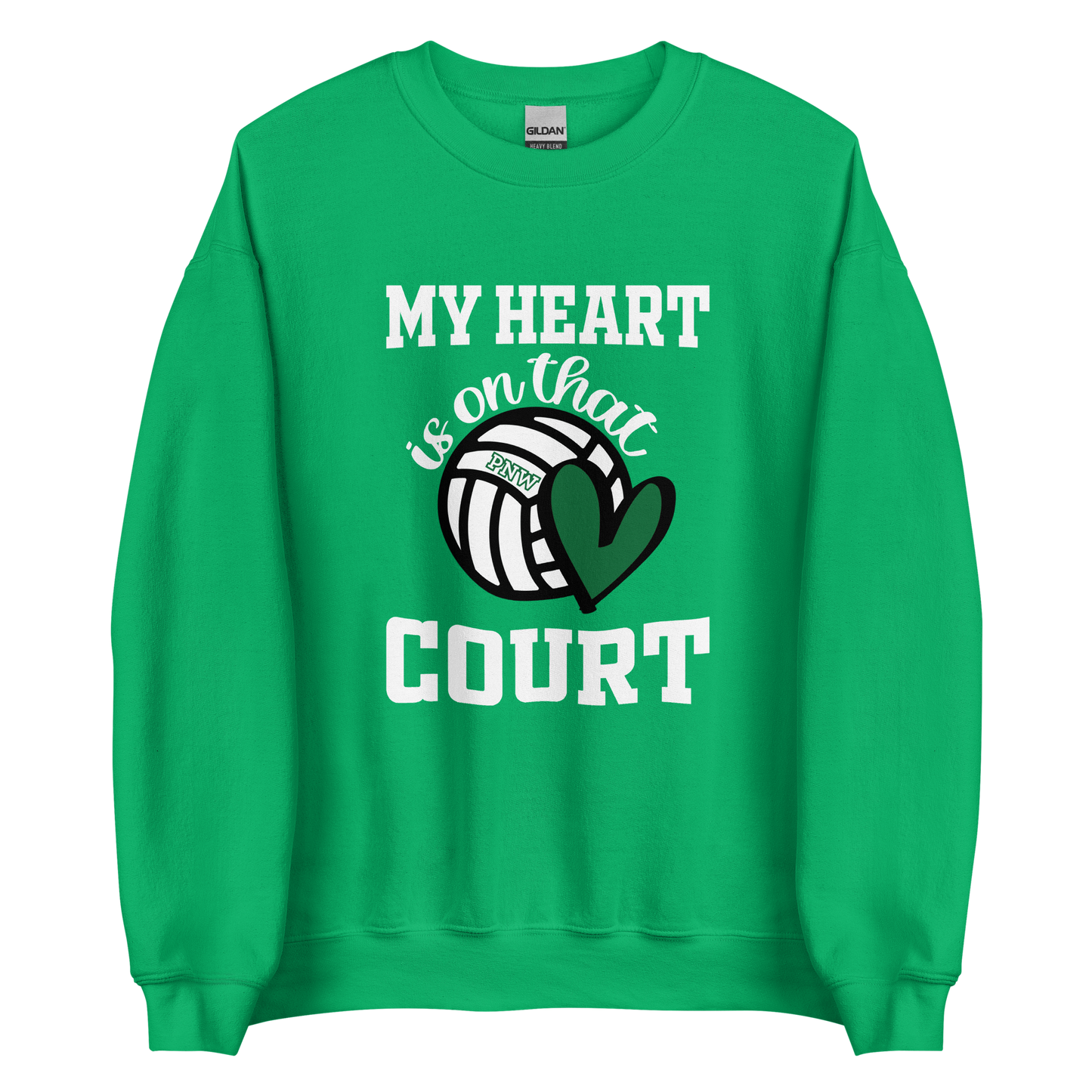PNW Volleyball Fan Gear - My Heart is on that Court - Tee/Sweatshirt/Hoodie