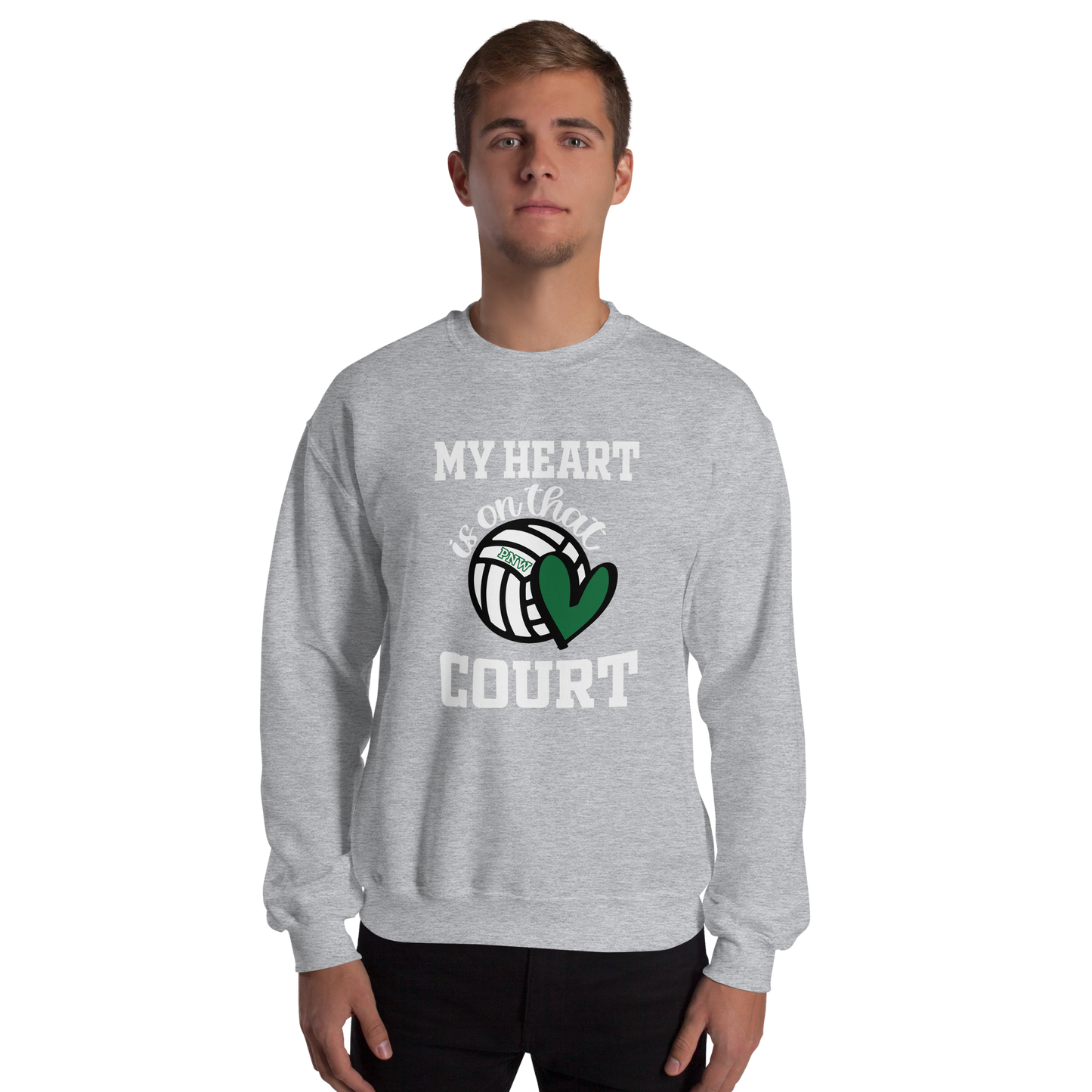 PNW Volleyball Fan Gear - My Heart is on that Court - Tee/Sweatshirt/Hoodie