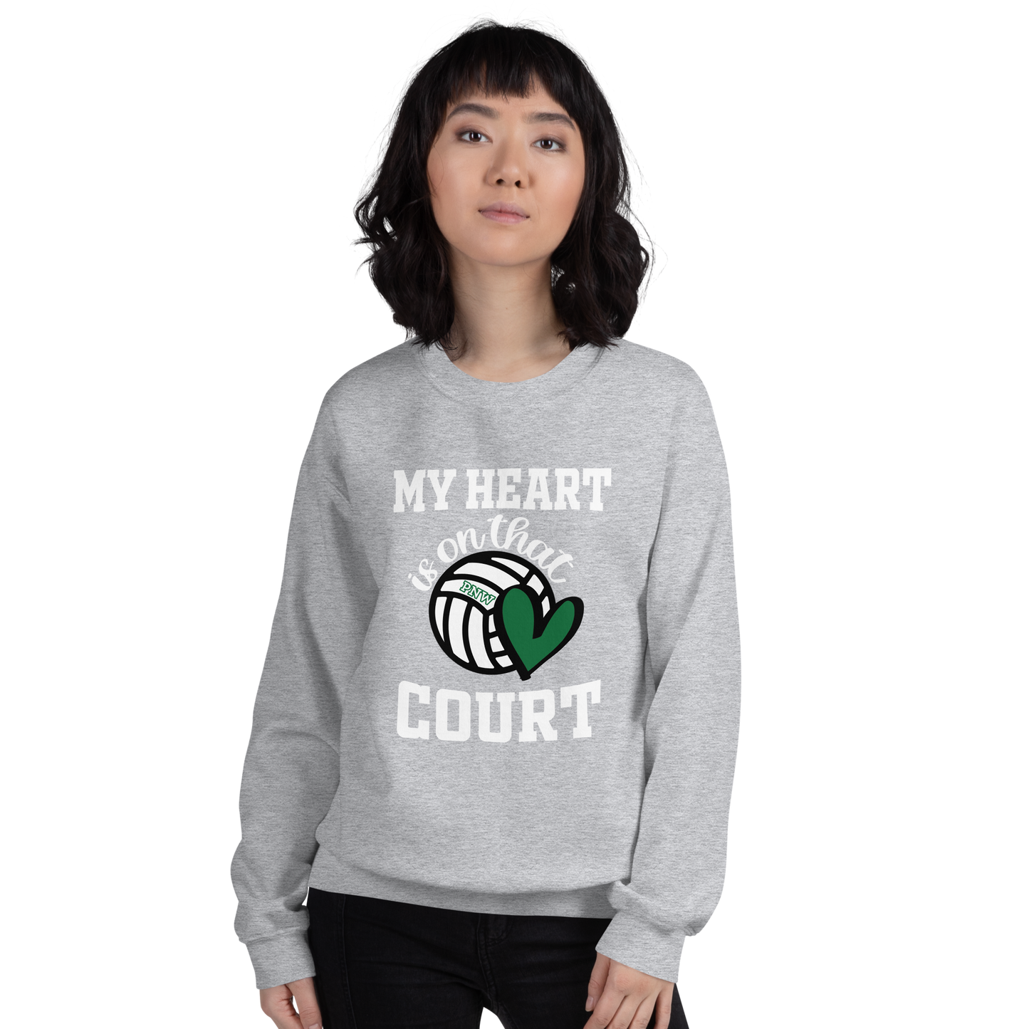 PNW Volleyball Fan Gear - My Heart is on that Court - Tee/Sweatshirt/Hoodie