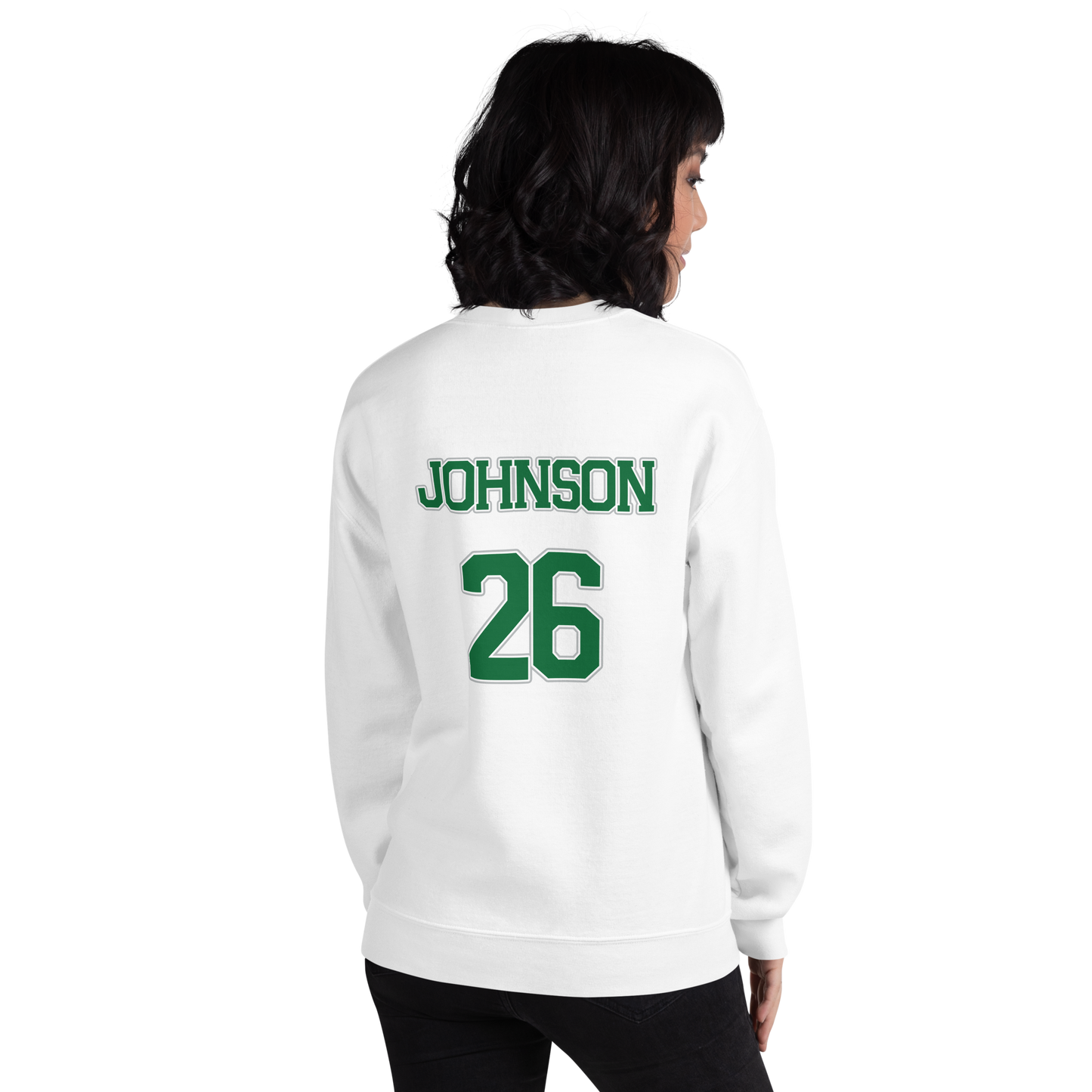 PNW Volleyball - Custom White Unisex Fleece Raglan Crewneck Sweatshirt