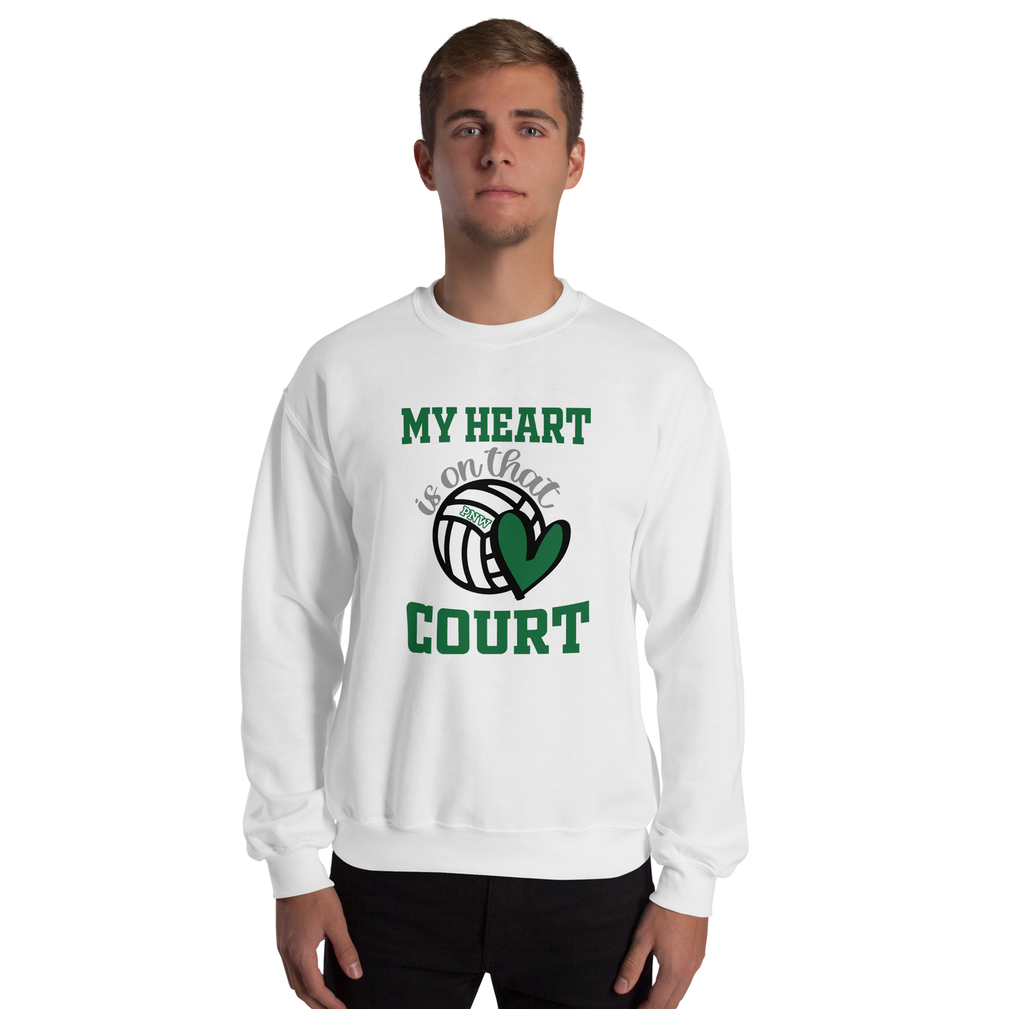 PNW Volleyball Fan Gear - My Heart is on that Court - Tee/Sweatshirt/Hoodie