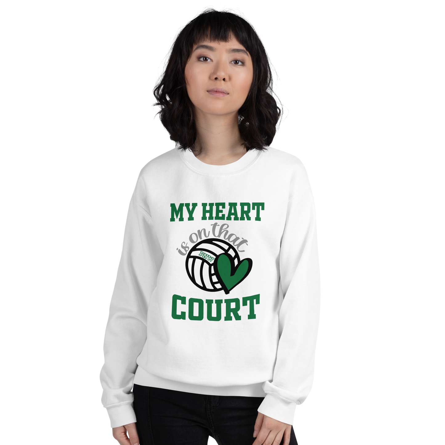 PNW Volleyball Fan Gear - My Heart is on that Court - Tee/Sweatshirt/Hoodie