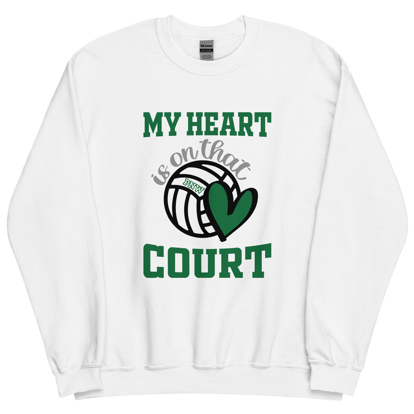 PNW Volleyball Fan Gear - My Heart is on that Court - Tee/Sweatshirt/Hoodie