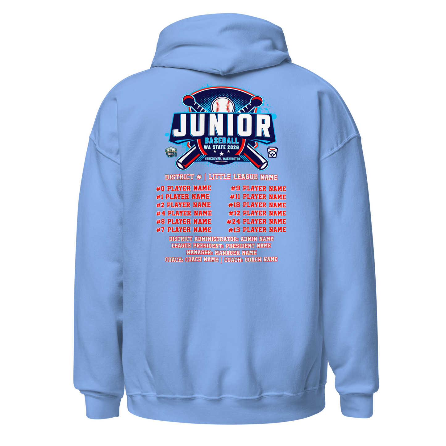 2026 Washington State Junior Baseball Tournament Core Hoodie