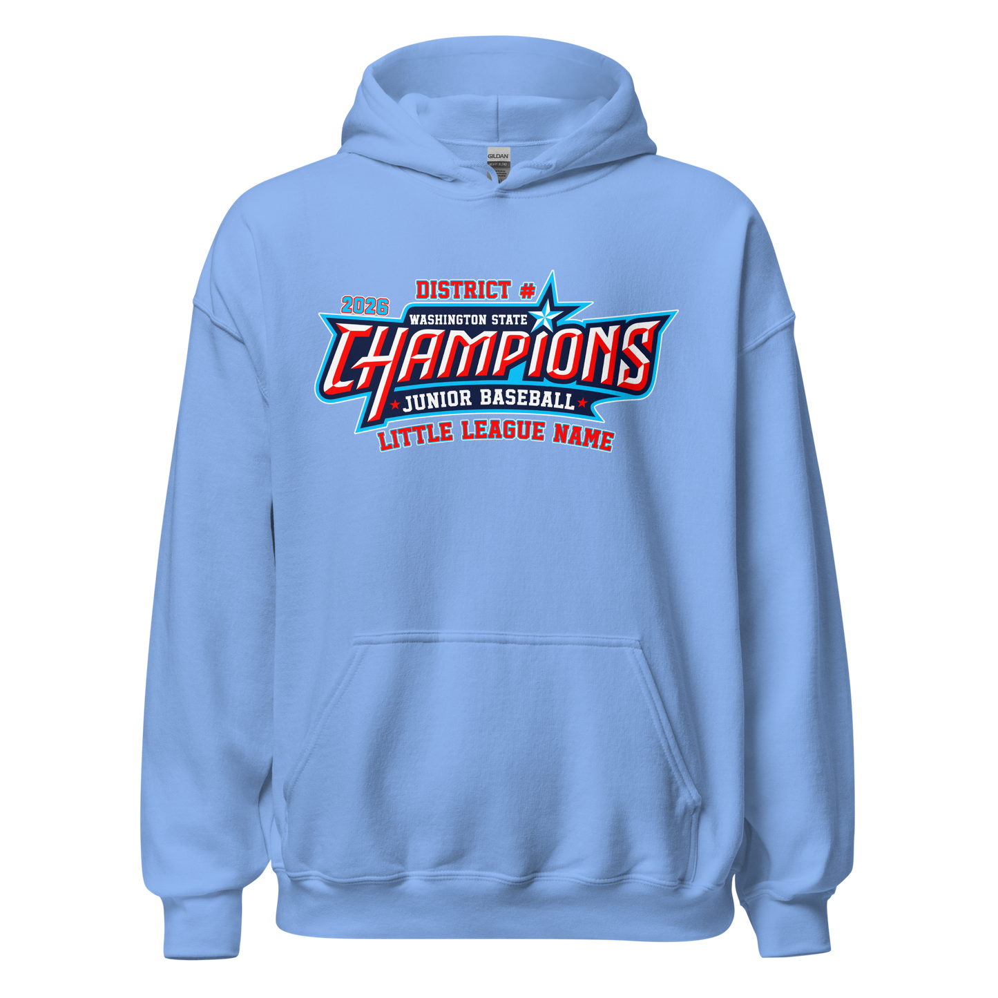 2026 Washington State Junior Baseball CHAMPIONS Core Blend Hoodie
