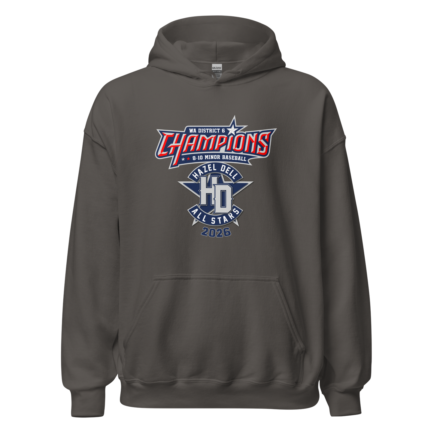 2026 Hazel Dell LL 8-10 Minor Baseball District 6 Champions Core Hoodie