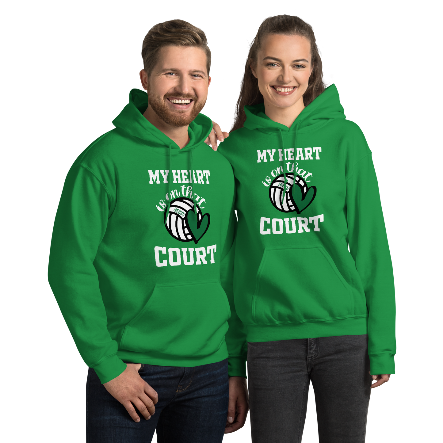 PNW Volleyball Fan Gear - My Heart is on that Court - Tee/Sweatshirt/Hoodie