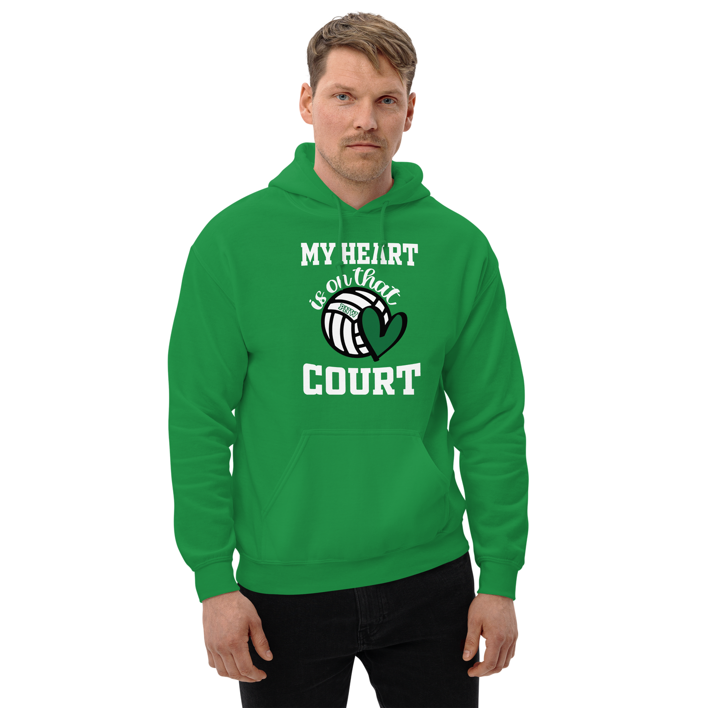 PNW Volleyball Fan Gear - My Heart is on that Court - Tee/Sweatshirt/Hoodie