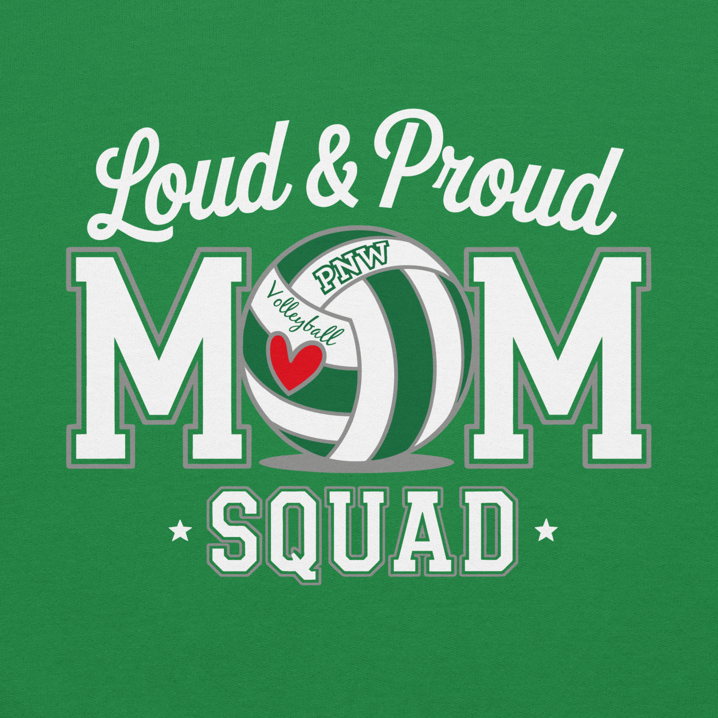 PNW Volleyball Fan Gear - Volleyball MOM Squad - Tee/Sweatshirt/Hoodie