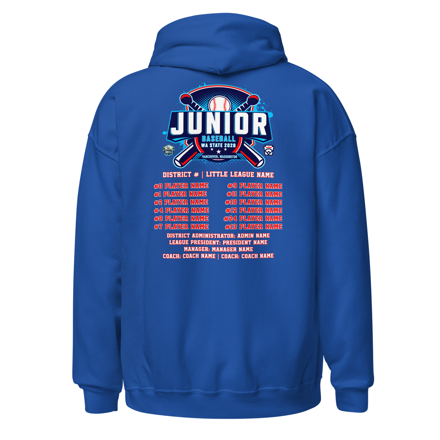 2026 Washington State Junior Baseball Tournament Core Hoodie