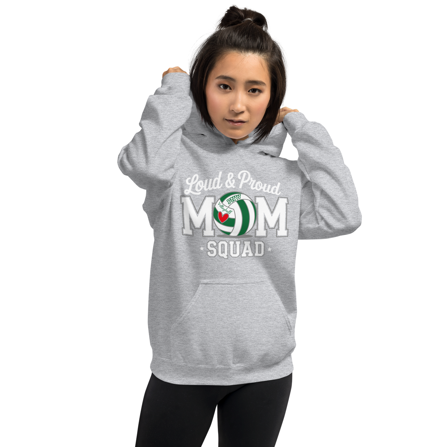 PNW Volleyball Fan Gear - Volleyball MOM Squad - Tee/Sweatshirt/Hoodie