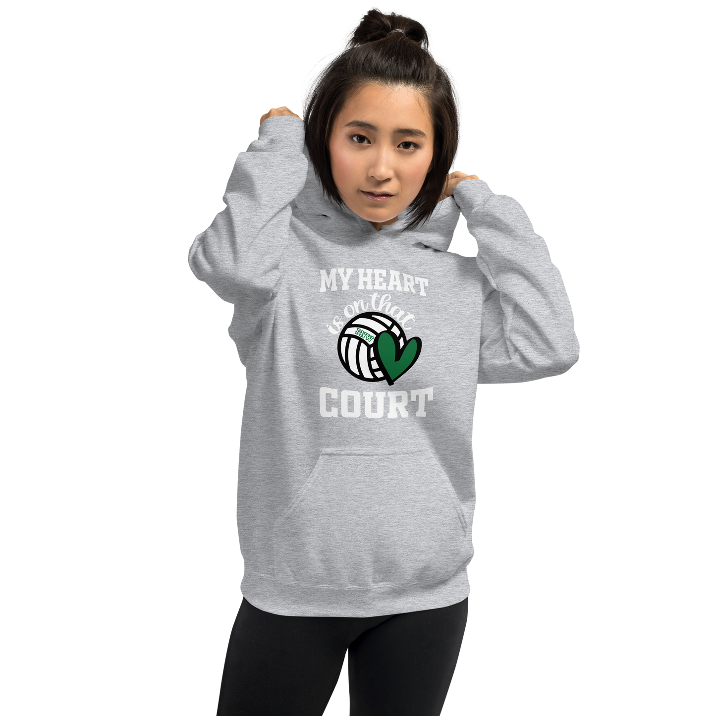 PNW Volleyball Fan Gear - My Heart is on that Court - Tee/Sweatshirt/Hoodie